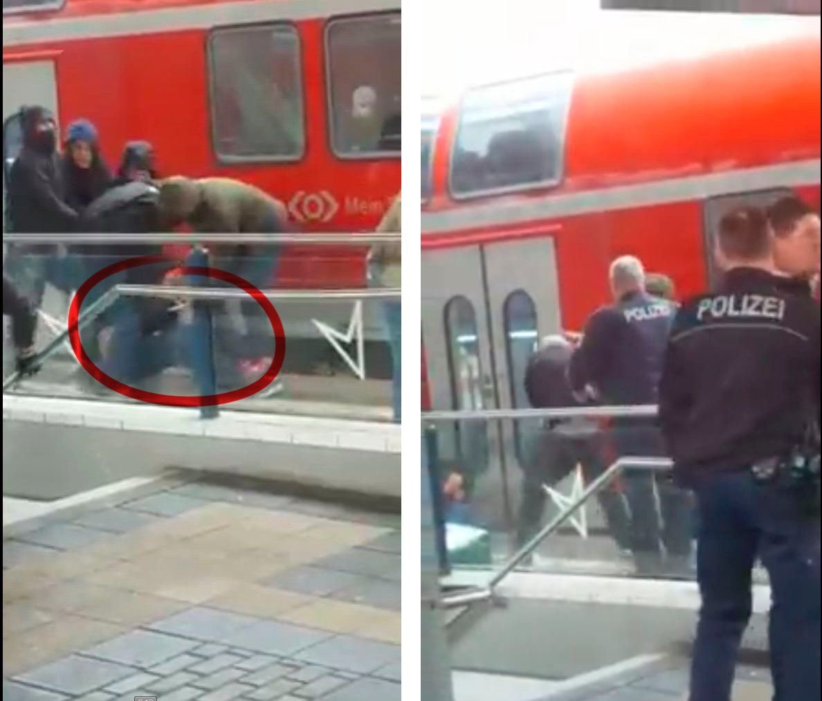 Die radikalen Fans schlugen heftig zu, ein am Boden liegender Mann wurde mehrfach geschlagen.