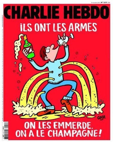 Die neueste Ausgabe des Satitremagazins „Charlie Hebdo“.