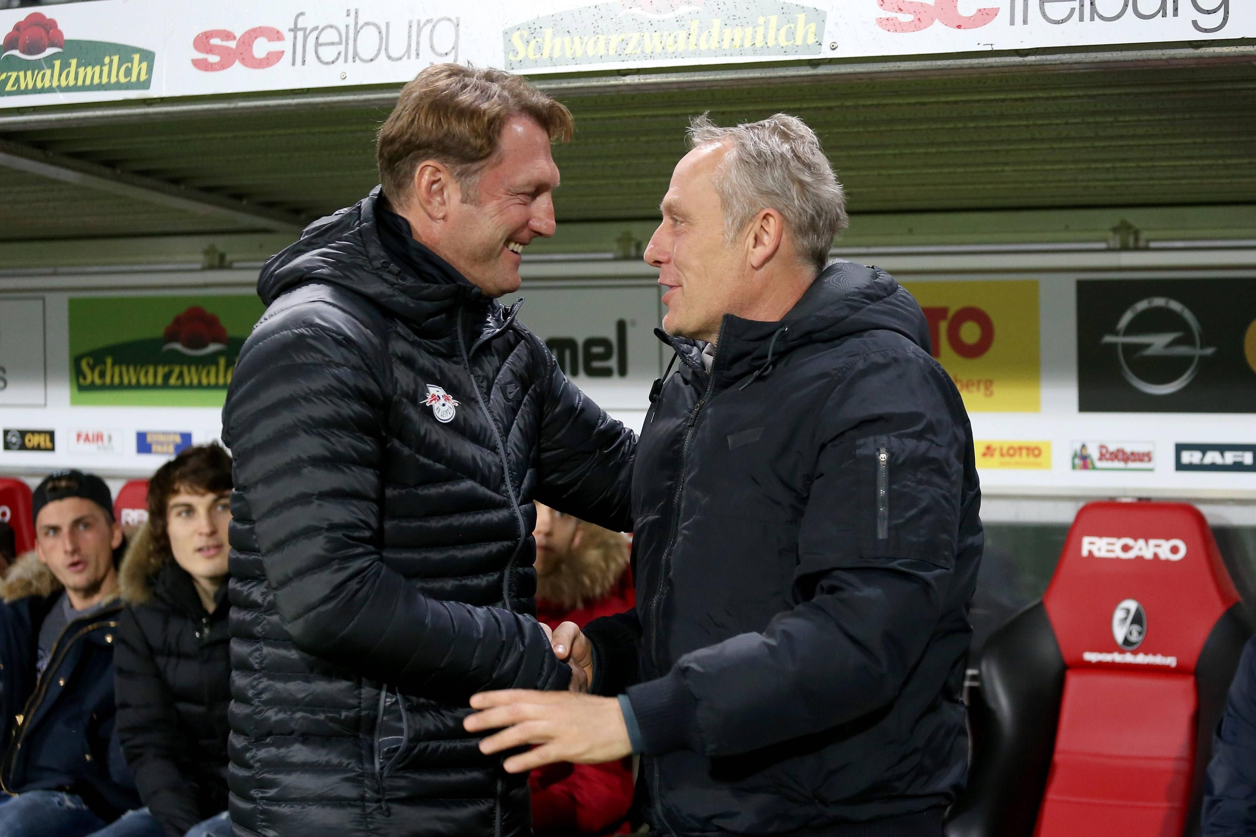 Zwei die sich schätzen: Ralph Hasenhüttl und Christian Streich.