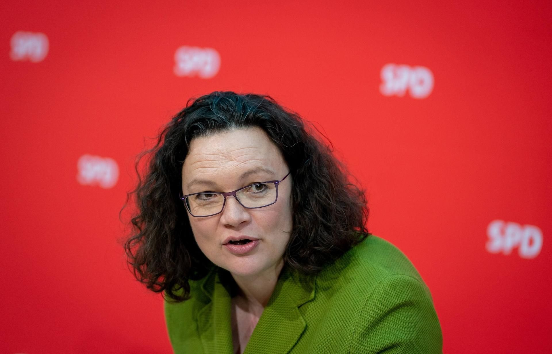 Andrea Nahles, SPD-Parteivorsitzende und Fraktionsvorsitzende der SPD.