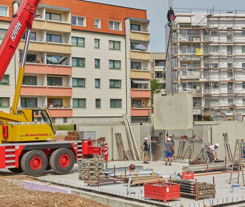 Am Haus „Marie“ wird derzeit das Kellergeschoss gebaut. Die gleichen Arbeiten an der benachbarten „Luise“ folgen laut Bauplan um zwei Wochen verzögert.