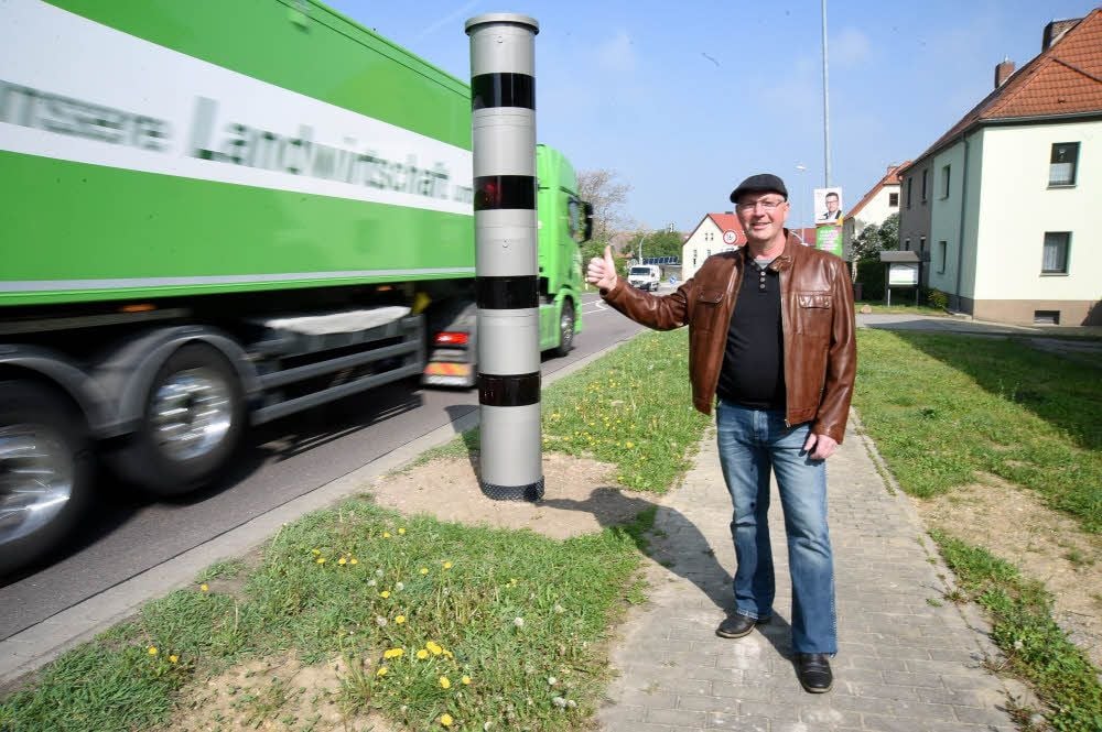 Lothar Wähler sagt, dass der Blitzer mehr Ruhe ins Dorf bringt.