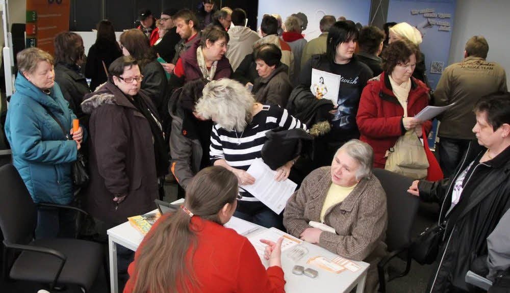 Viel Andrang am Infotag, hier am Stand vom Marion Köpper (Mitte).