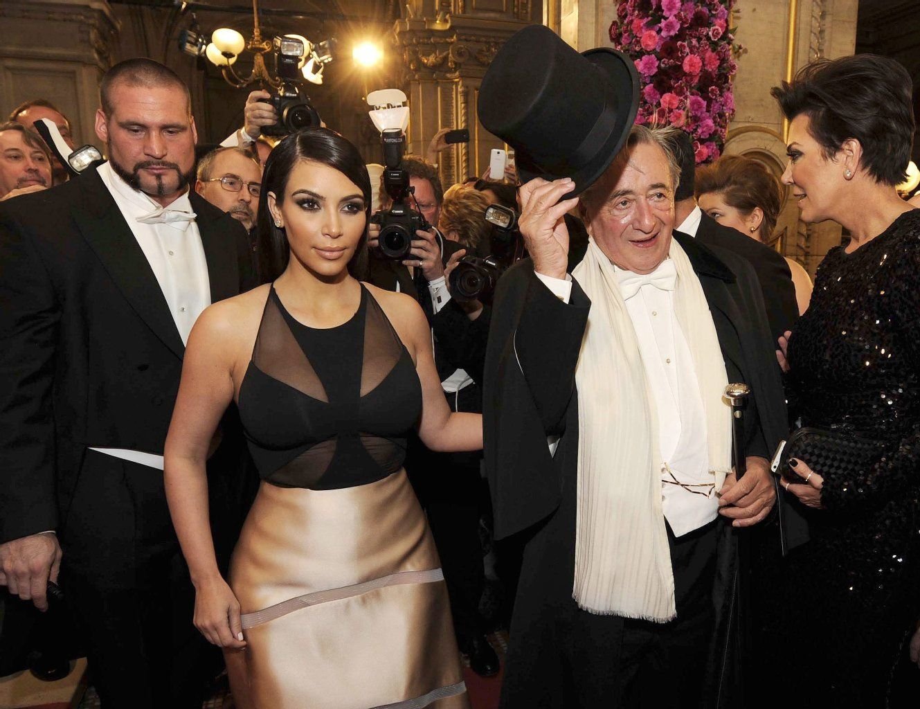 Kim Kardashian mit dem österreichischen Baulöwen Richard „Mörtel“ Lugner