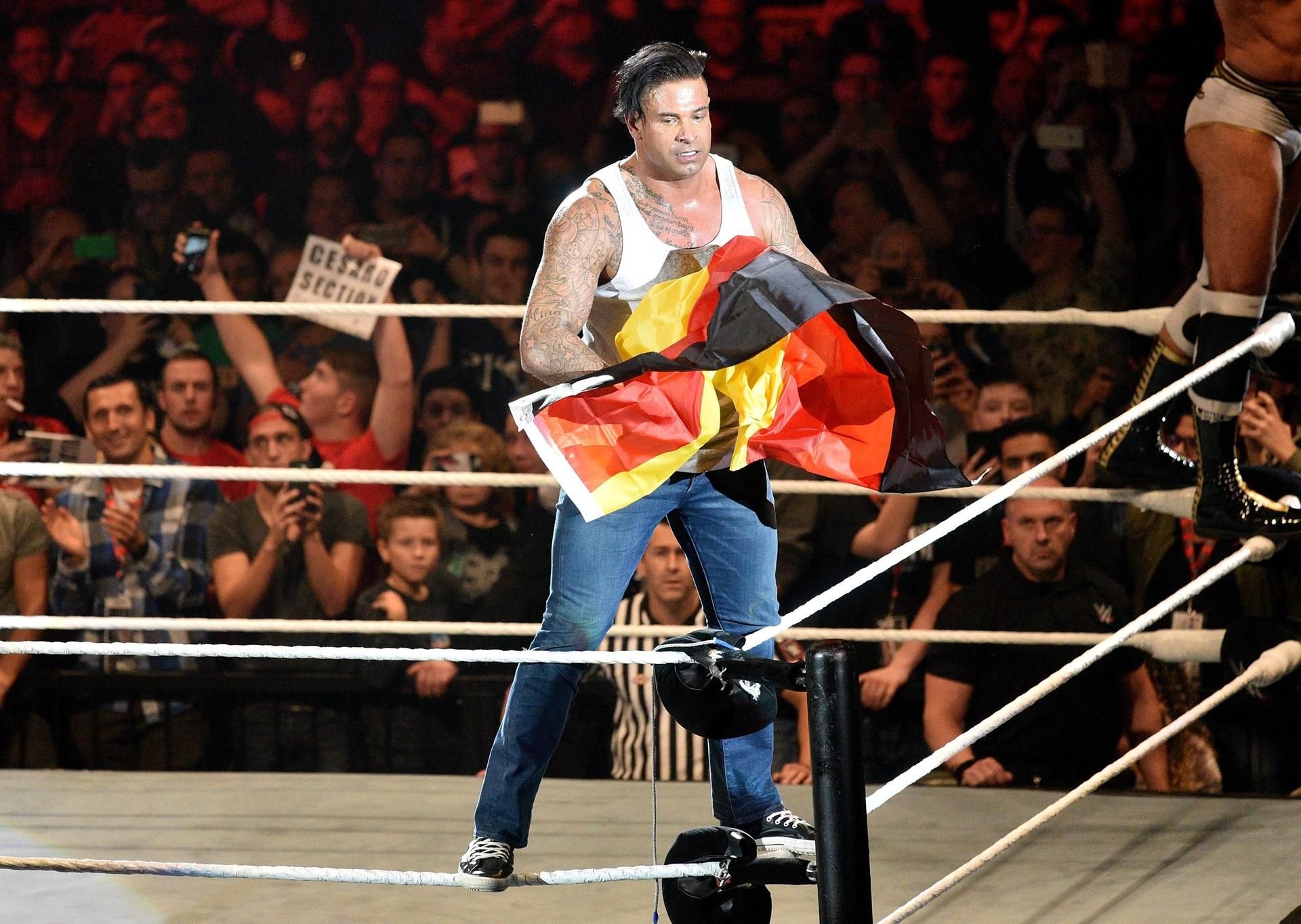 Tim Wiese bei seinem Debüt in der WWE im November 2016.