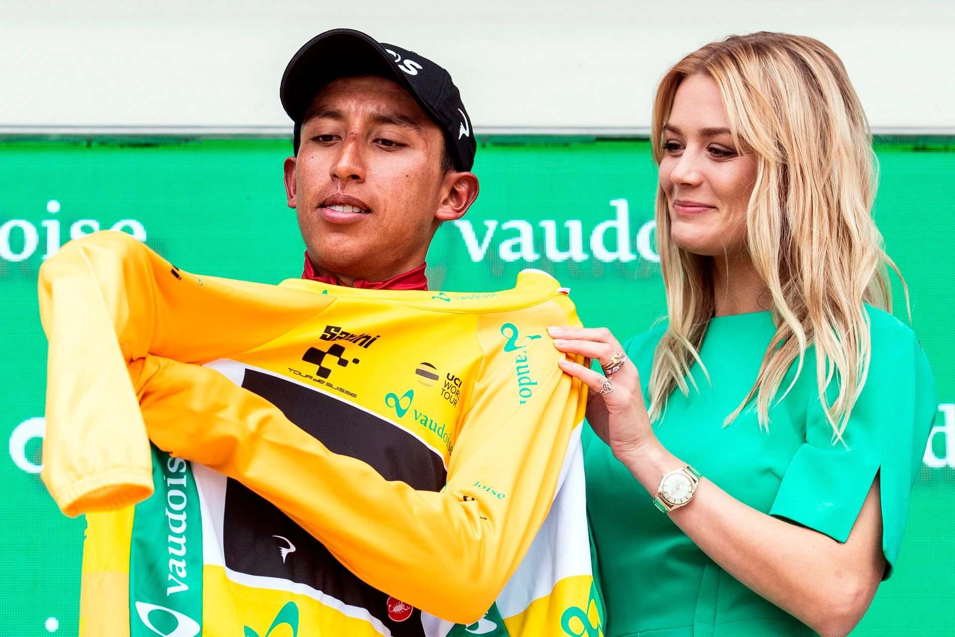 Egan Bernal aus Kolumbien vom Team Ineos zählt den großen Favoriten bei der Tour de France 2019.