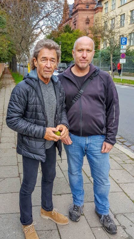Michael Wirtz (r.) hat Peter Maffay in Quedlinburg getroffen.