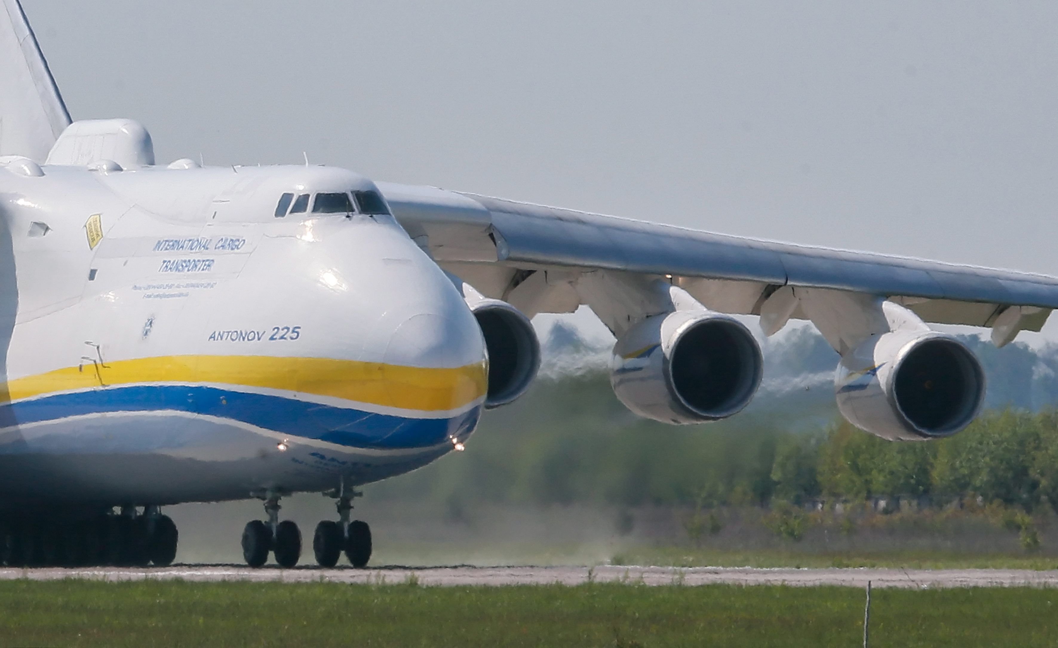 Die Antonov AN-225 landet wieder am Flughafen Leipzig/Halle.