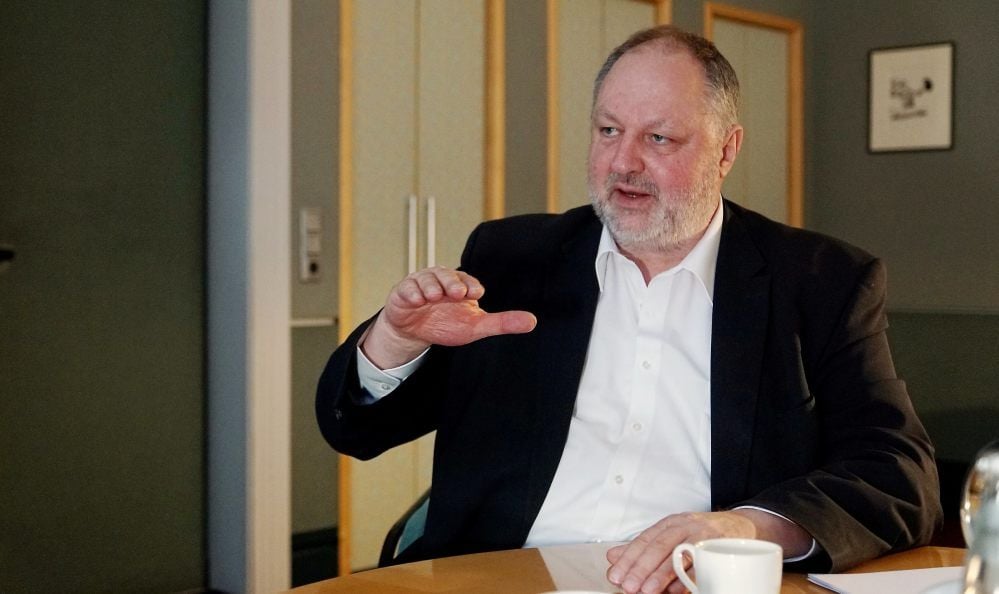 Ascherslebens Oberbürgermeister Andreas Michelmann im Gespräch