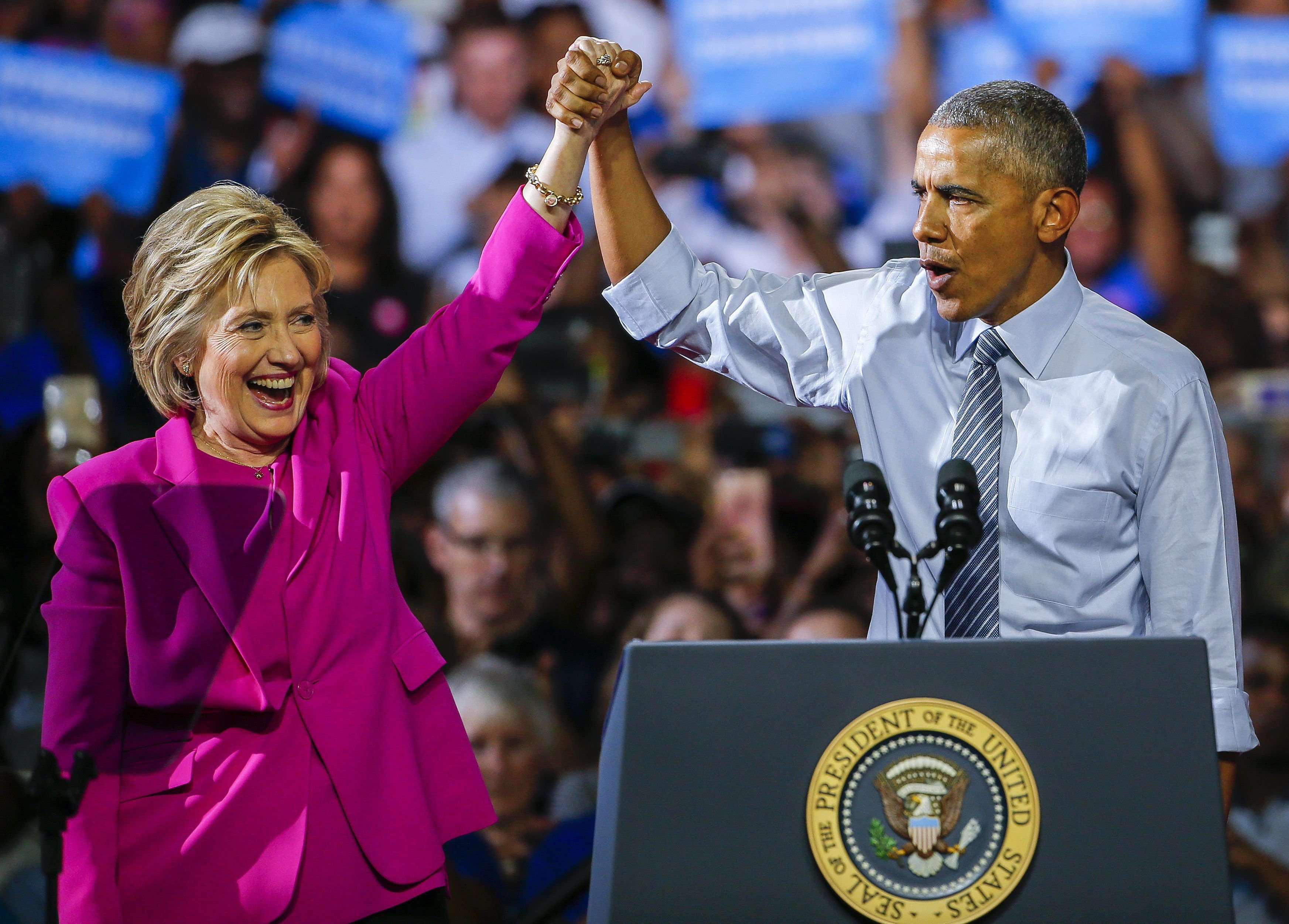 Barack Obama wirbt in Charlotte für Hillary Clinton