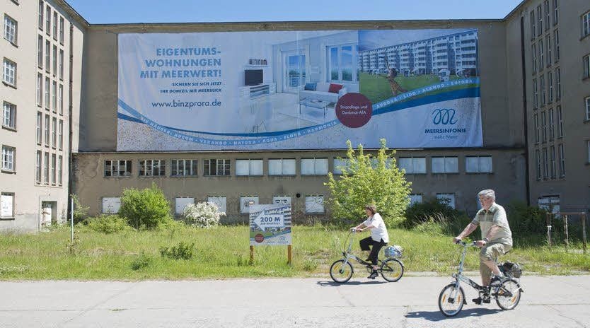 Heute werden Wohnungen in dem Komplex angeboten.