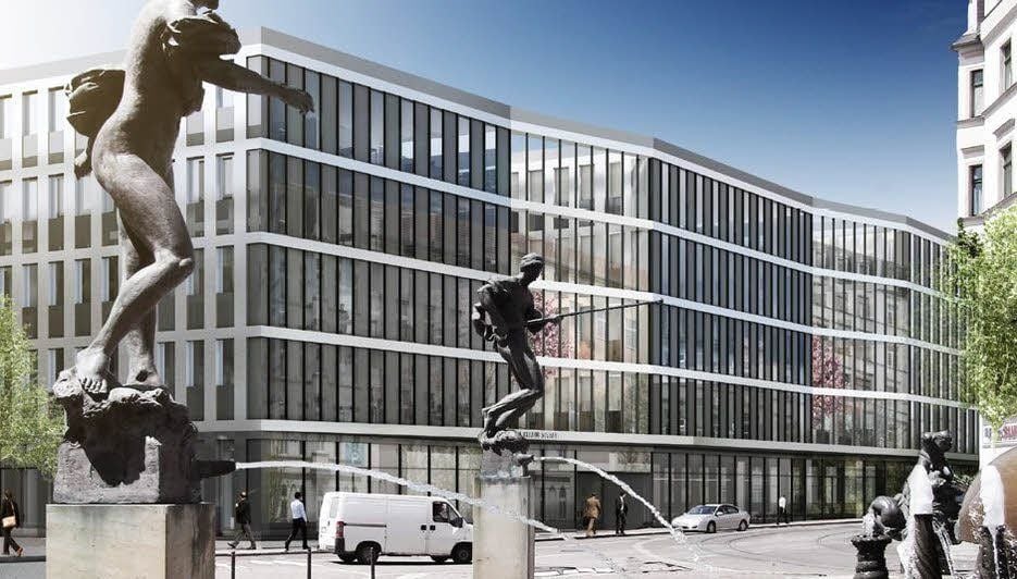 So soll das neue Finanzamt an der Spitze einmal aussehen. Die Bauarbeiten dafür laufen bereits.