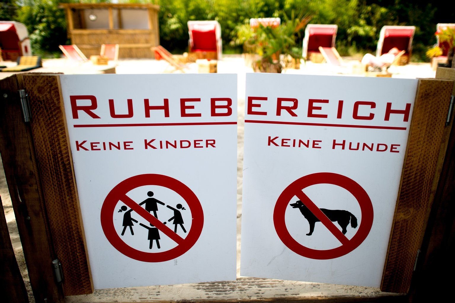 Ruhebereich - also kein Platz für Kinder und Hunde?