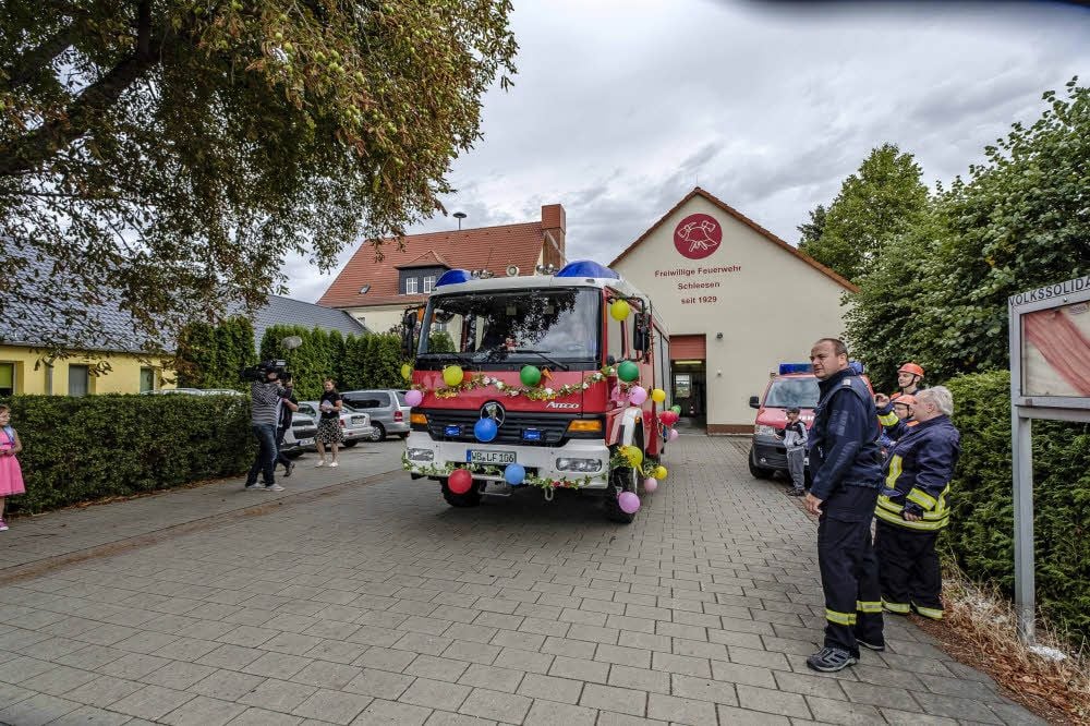 Schleesens Feuerwehr feiert 90. Geburtstag. Mit Umzug und Programm.