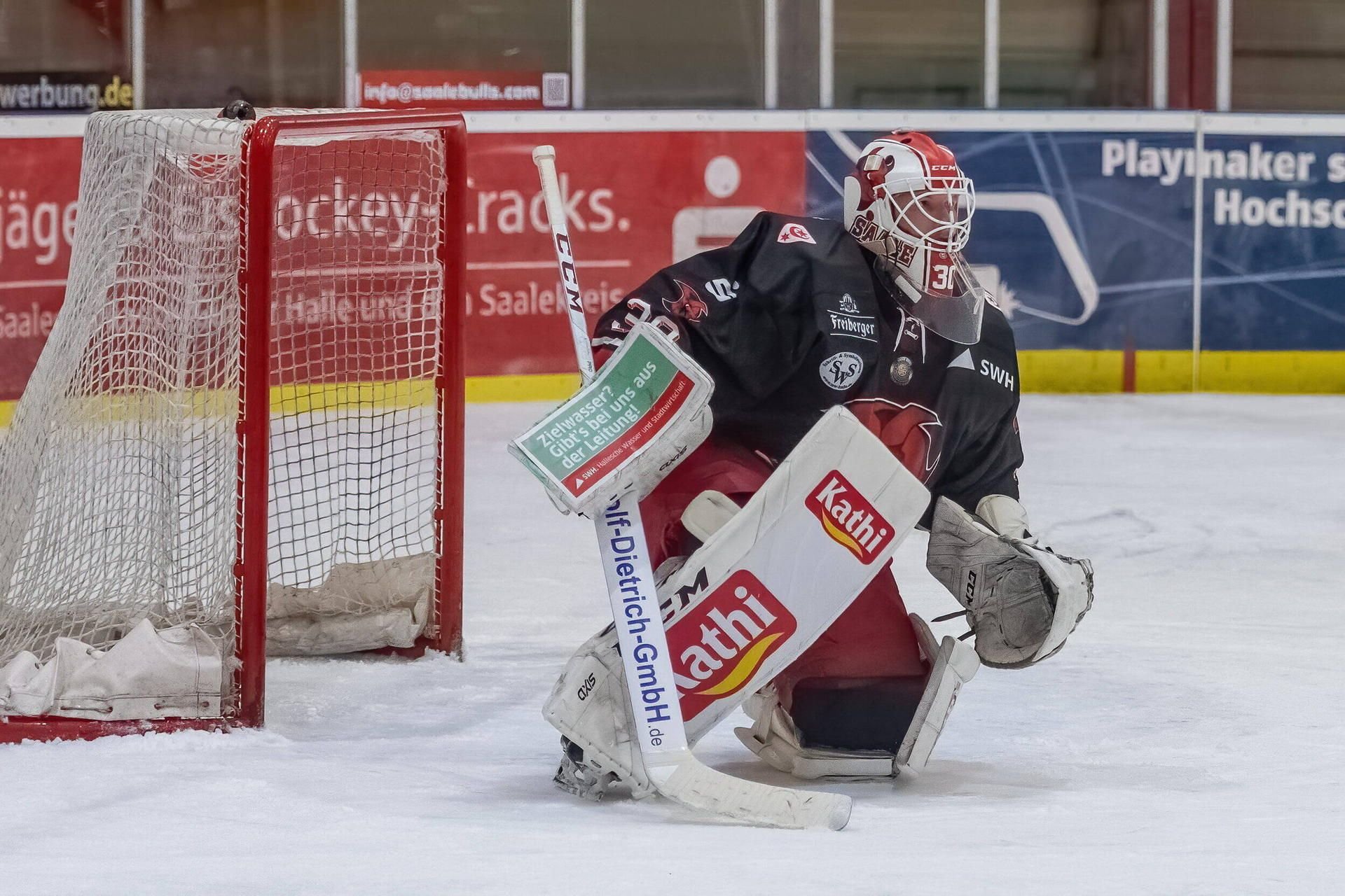 Goalie Sebastian Albrecht ist ein sicherer Rückhalt für die Saale Bulls.
