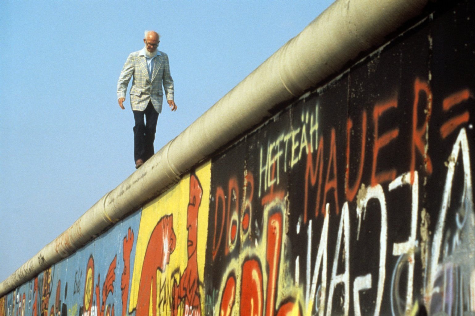 John Runnings auf der Berliner Mauer