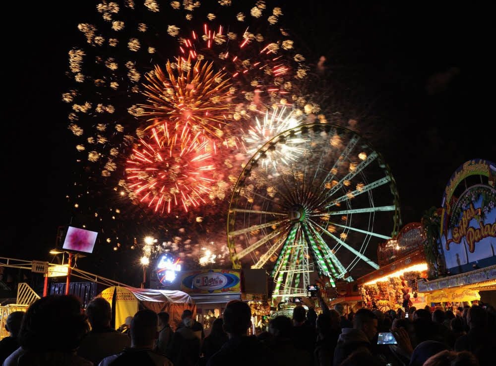 Das Feuerwerk ist immer der Höhepunkt des Eisleber Wiesenmarktes.