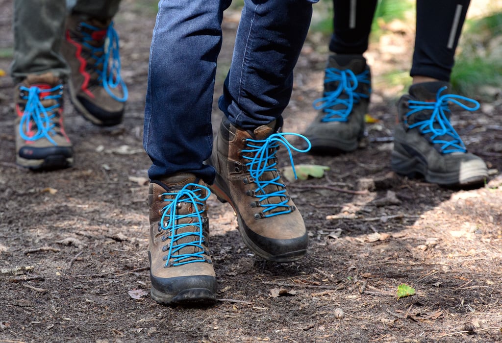 Mehrere Wanderer sind auf einem Wanderweg unterwegs