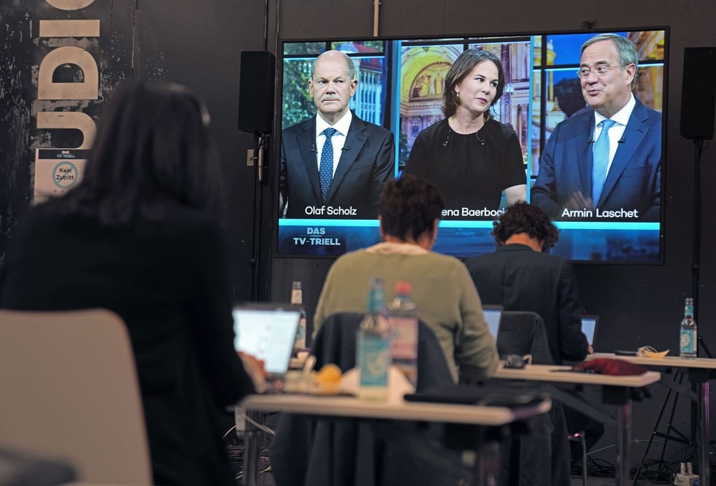 Kanzlerkandidaten: Olaf Scholz (l-r), Annalena Baerbock und Armin Laschet.