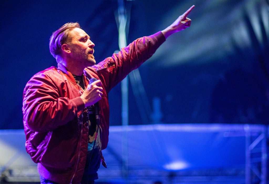 Musiker Danger Dan singt beim Konzert "Jamel rockt den Förster" in dem kleinen Dorf Jamel bei Wismar.