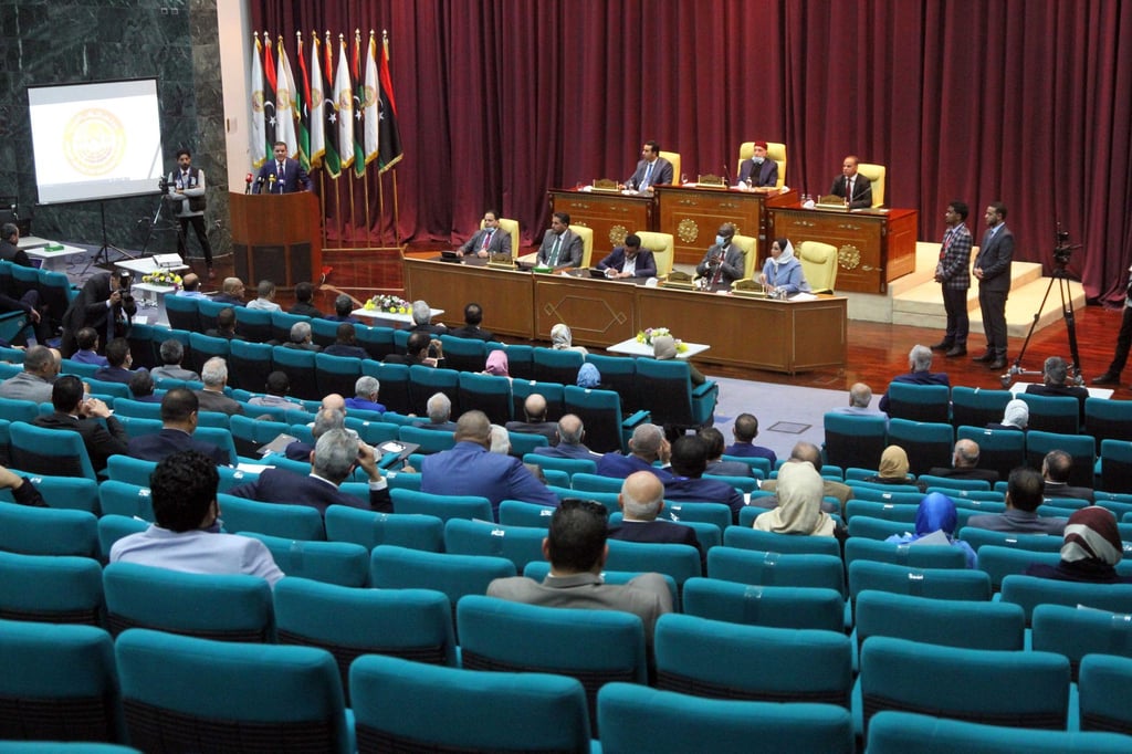 Ein Blick in Libyens Parlament (Archivbild).
