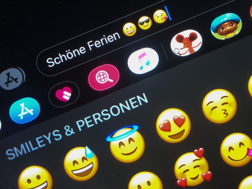 Die Auswahl an Emojis ist groß.