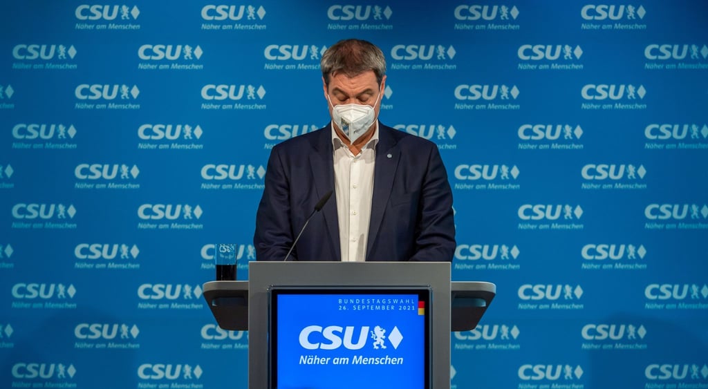 Markus Söder, CSU-Parteivorsitzender und Ministerpräsident von Bayern, spricht.