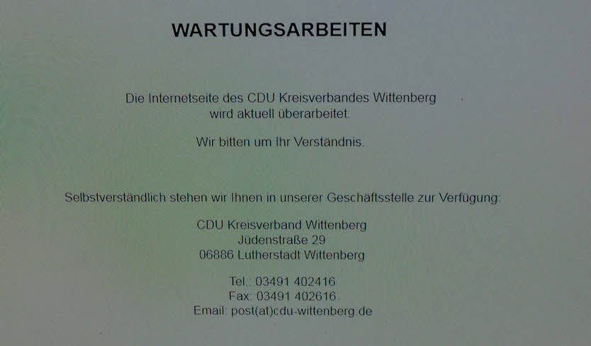 Screenshot einer Webseite