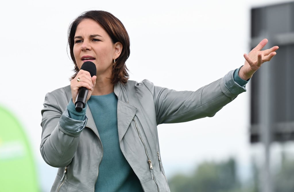 Grünen-Kanzlerkandidatin Annalena Baerbock bei einer Wahlkampfveranstaltung.