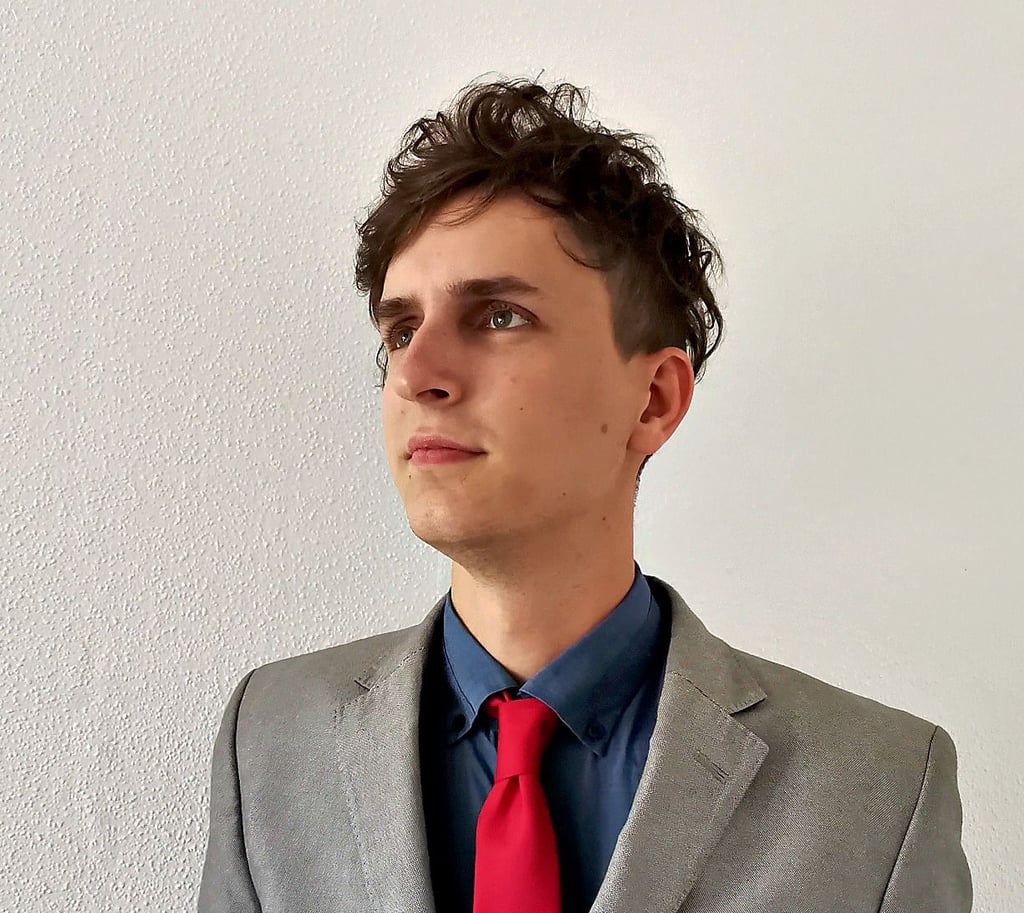 Jakob Brand wirbt um die Erststimme für Die Partei