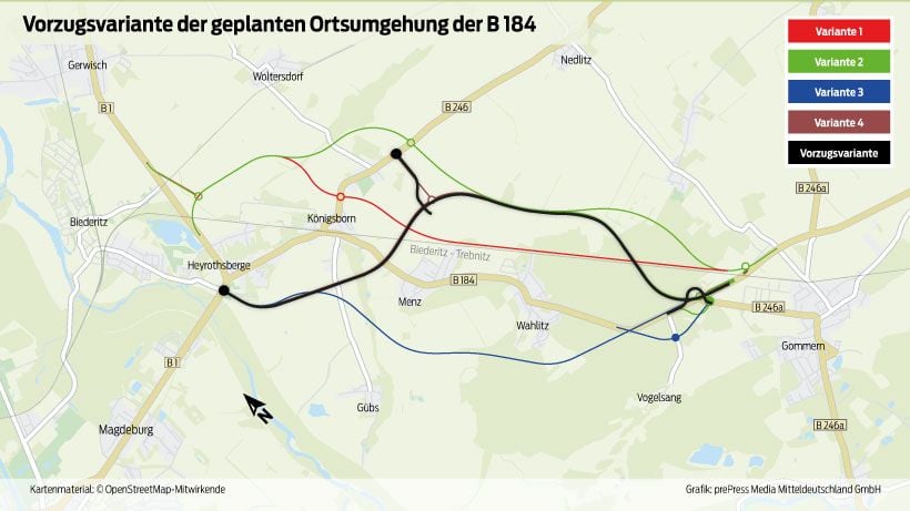 Vorzugsvariante Für B 184n Steht: Landesstraßenbaubehörde Stellt ...