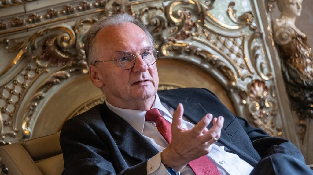 Sachsen-Anhalts Ministerpräsident Reiner Haseloff (CDU) im MZ-Gespräch.