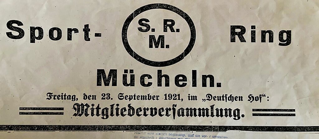 Die Einladung für die Mitgliederversammlung 1921 im ?Boten für das Geiseltal?