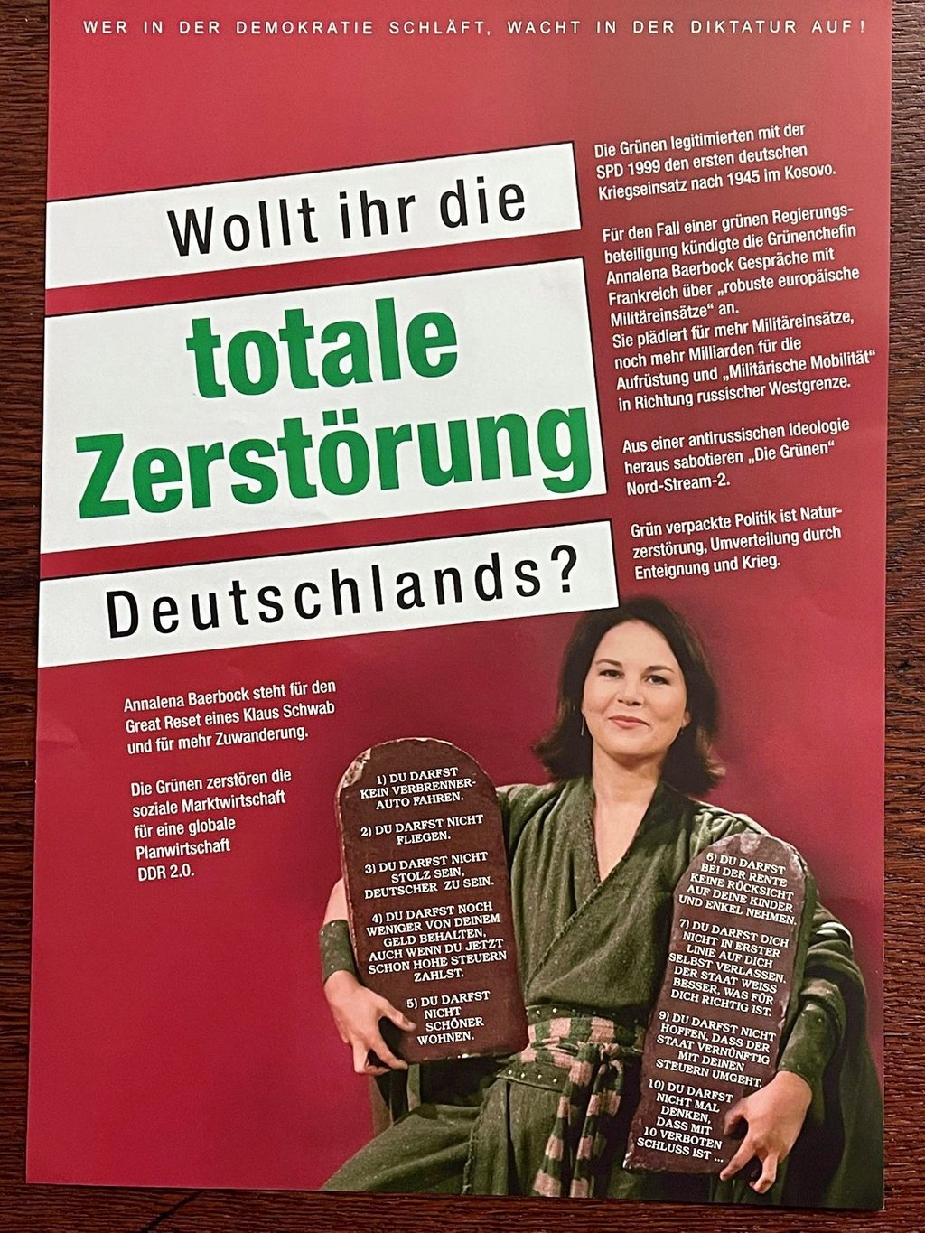 Diesen Flyer fanden zahlreiche Haushalte in ihren Briefkästen