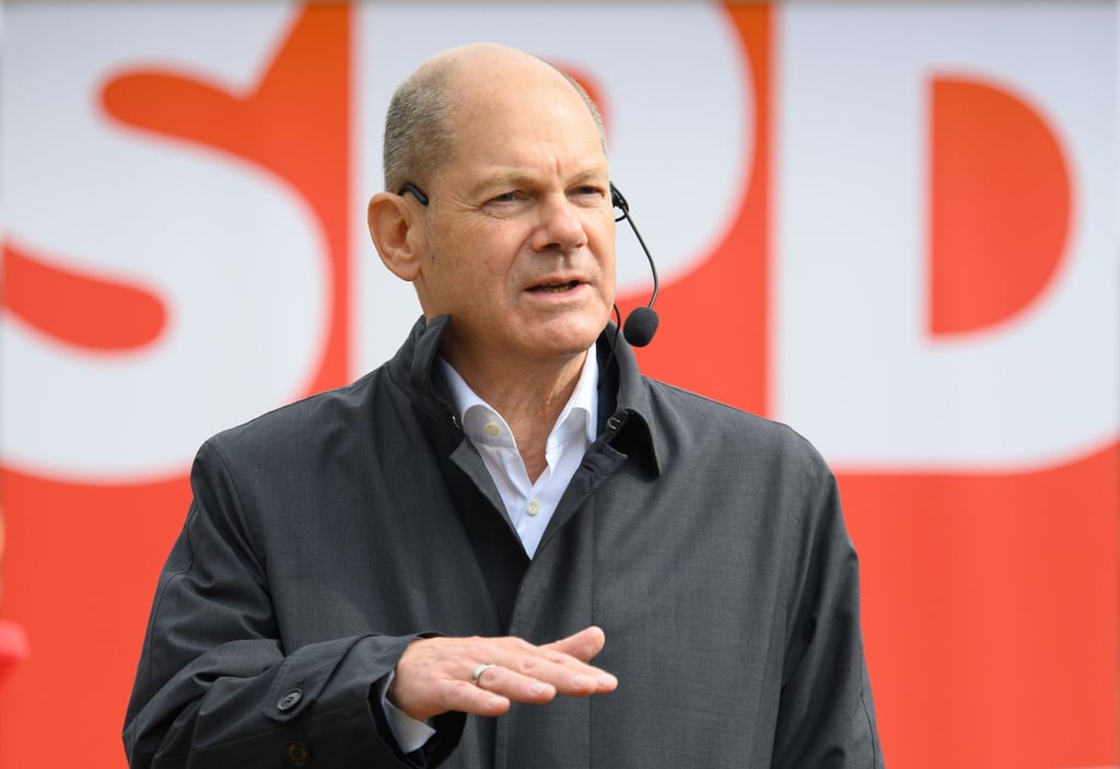 SPD-Kanzlerkandidat Olaf Scholz präferiert eine Koalition mit den Grünen.