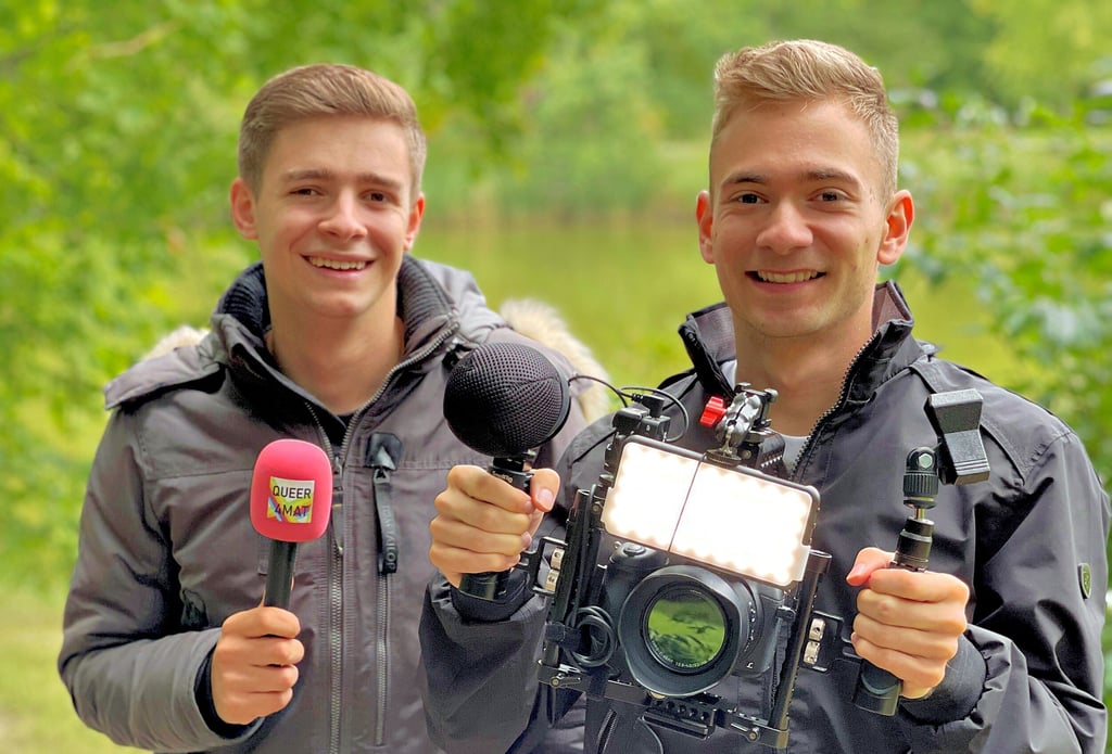 Julian Miethig und Nelson Finkelmeyer (v. l.) betreiben gemeinsam den Blog ?Queer4mat?.
