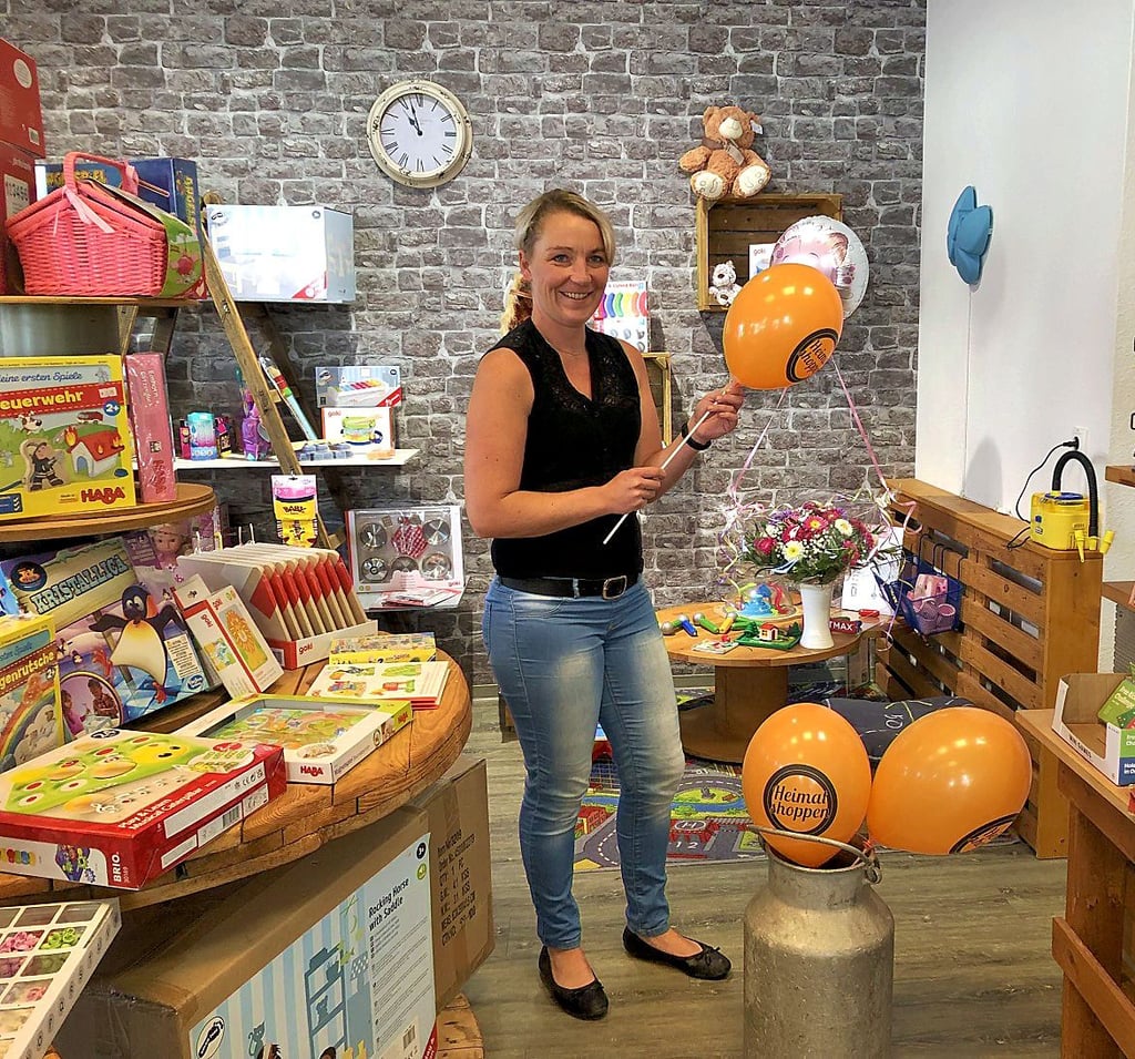 Anja Kornblum sorgte im SpielZeitz auch für Luftballons.