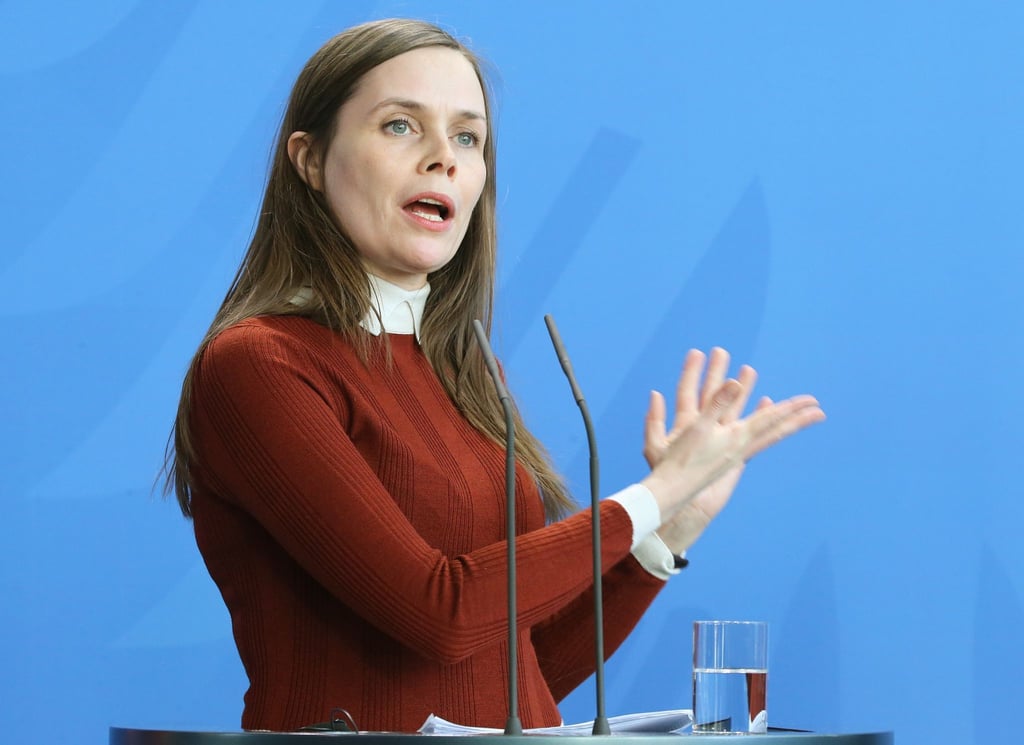 Katrín Jakobsdóttir, Premierministerin von Island, auf einer Pressekonferenz. (Archivbild)
