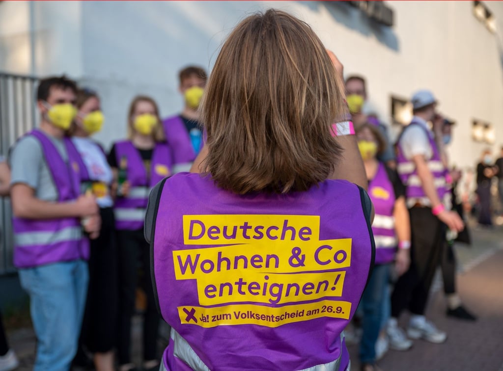 Unterstützer der Initiative „Deutsche Wohnen und Co. enteignen“.
