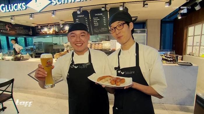 Zum Wohl: Im „Glücksschwein“ in Seoul gibt es Weißbier zur Bratwurst.
