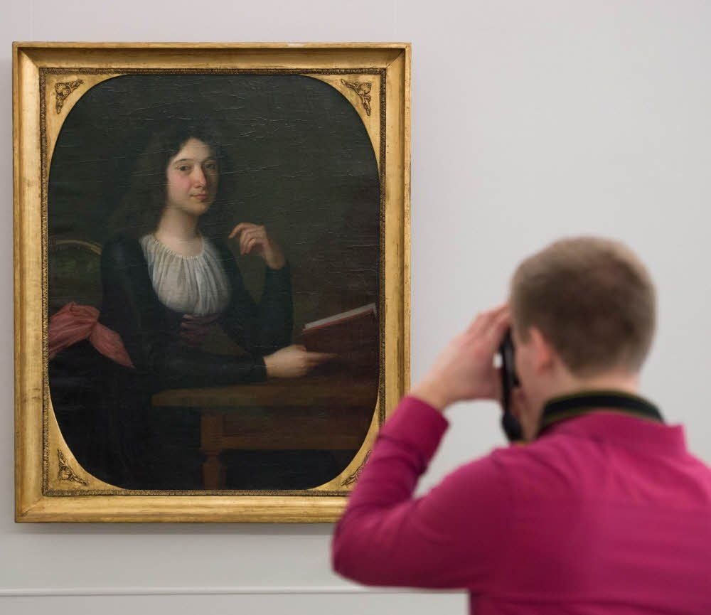 Charlotte Schiller auf einem von Ludovike Simanowiz im Jahr 1794 gemalten Porträt.