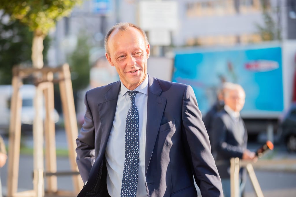 Friedrich Merz (CDU) lächelt.