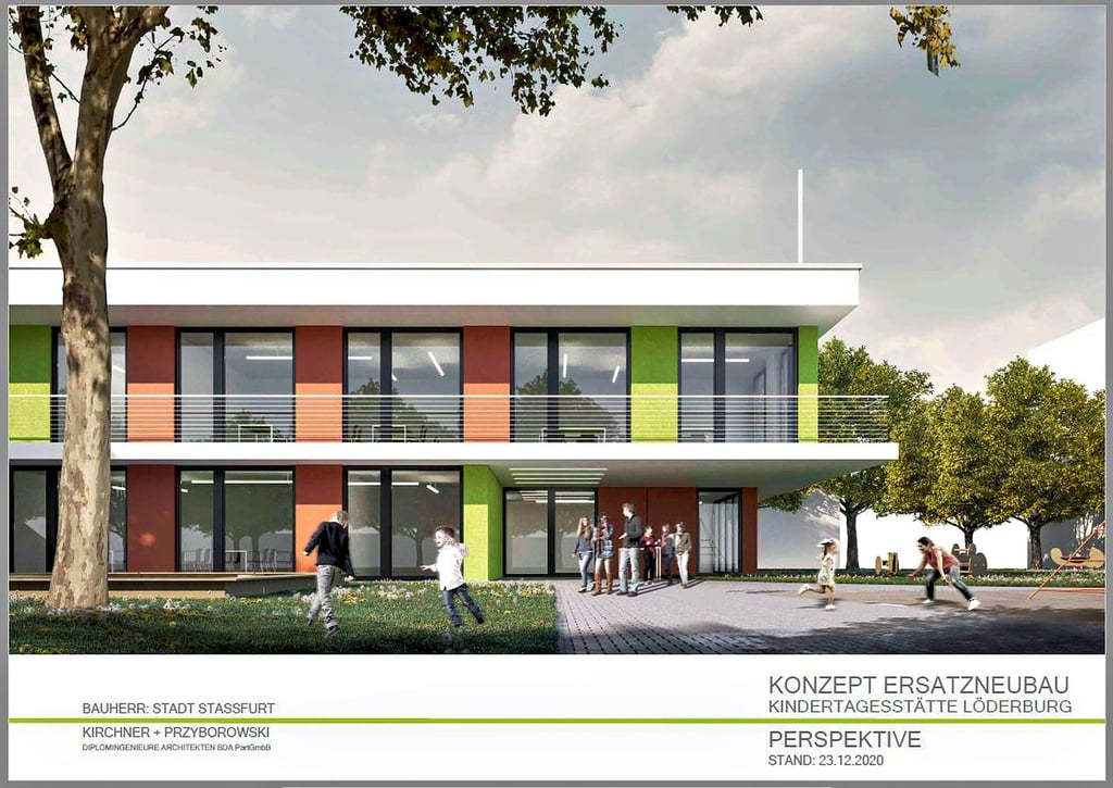 Im April hatte ein Architekt Pläne für einen Neubau der Kita in Löderburg vorgestellt. In allen Fraktionen fanden die Pläne Zustimmung. Der Neubau könnte etwa 3,5 Millionen Euro kosten.