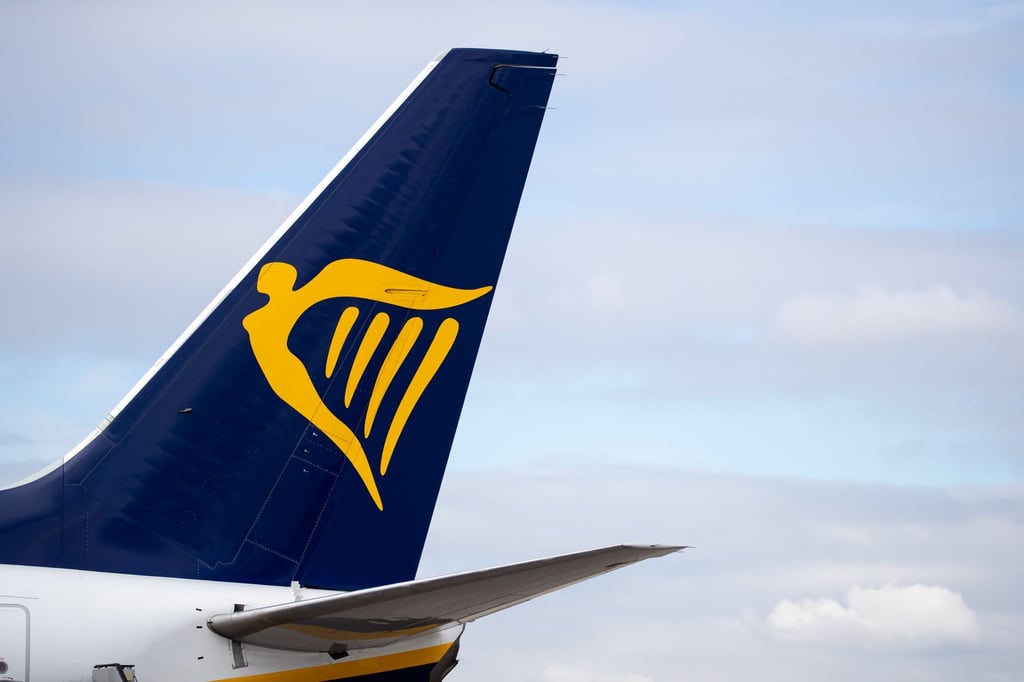 Ein Linienflugzeug der Fluggesellschaft Ryanair.