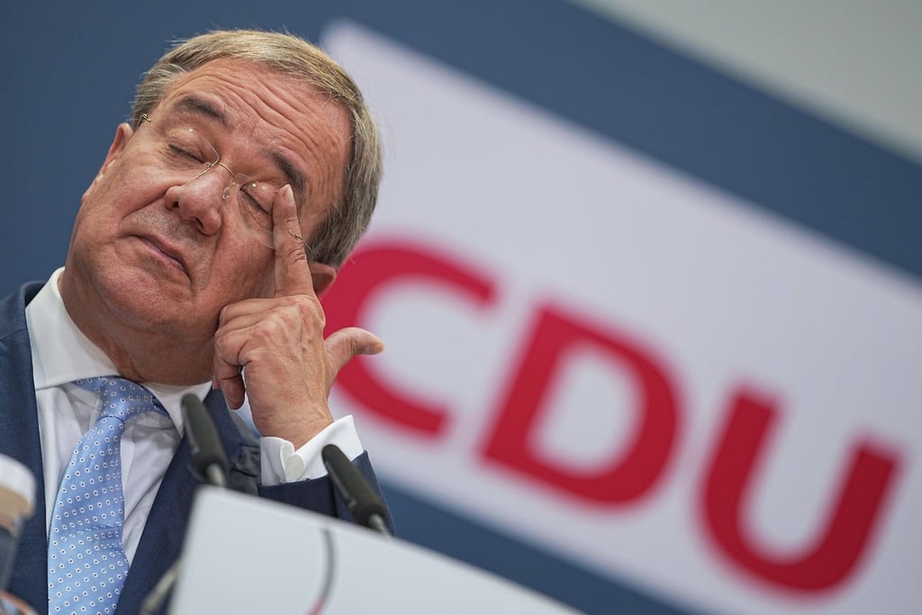CDU-Kanzlerkandidat Armin Laschet tritt im Konrad-Adenauer-Haus vor die Presse.
