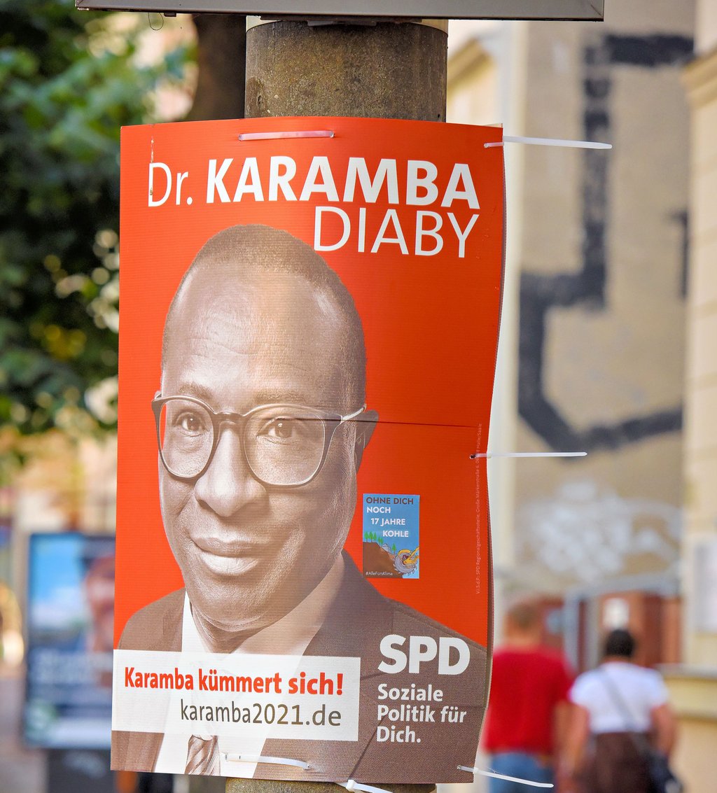 Diaby und sein Slogan.