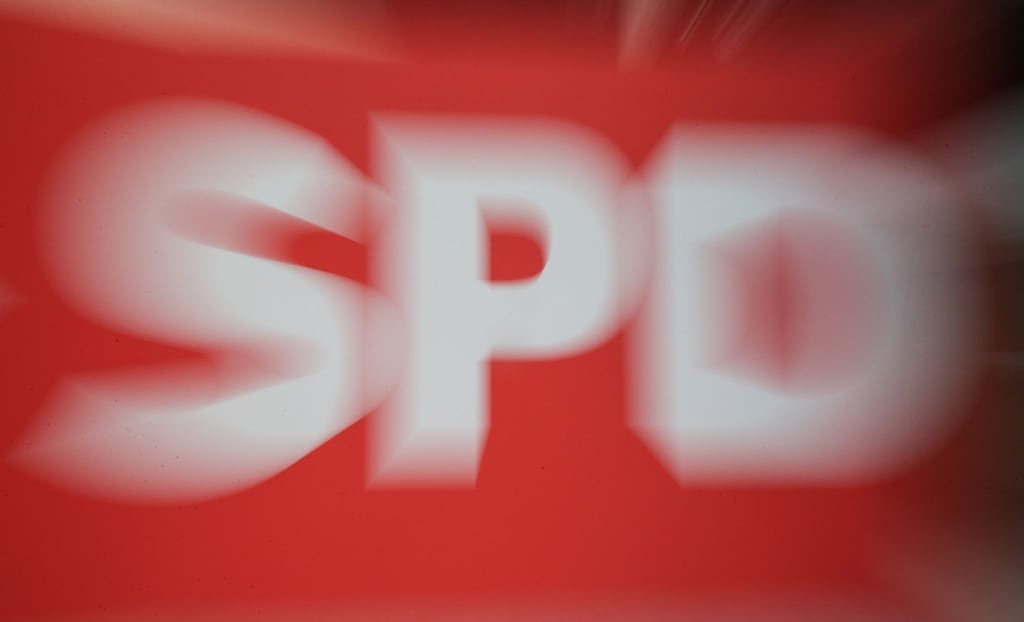 Das Logo der SPD ist zu sehen.