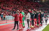 Der 1. FC Union Berlin feierte mit den Fans den Einzug in die Gruppenphase der Conference League.