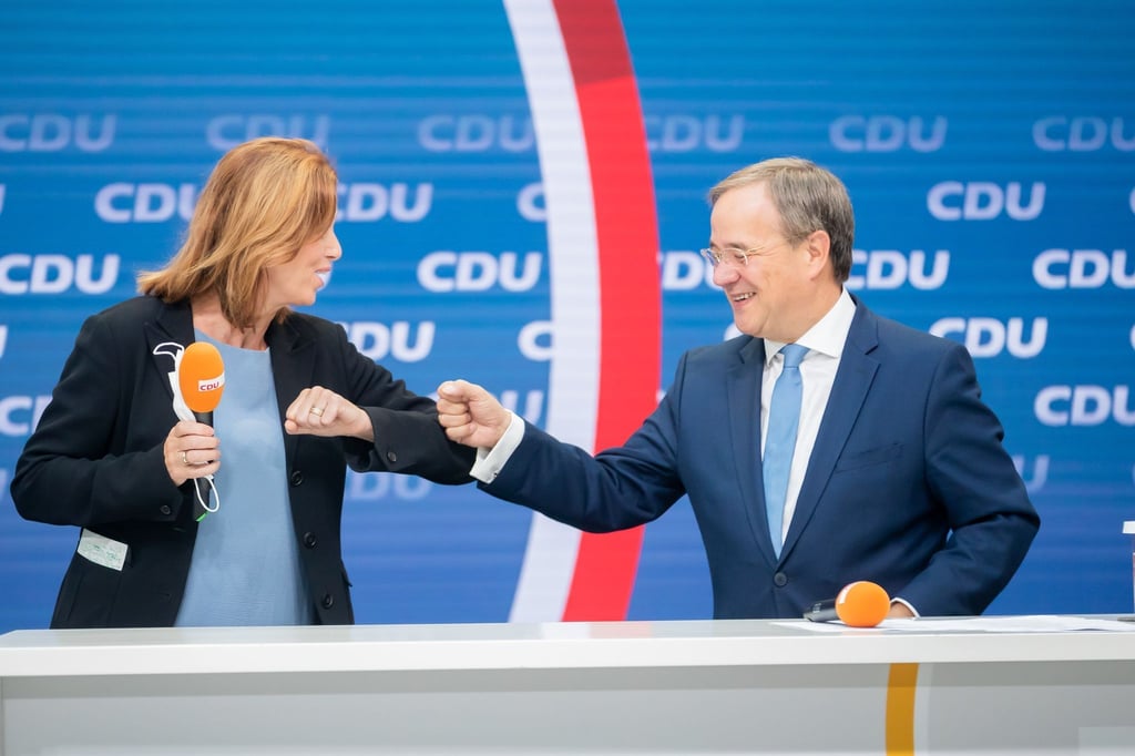Karin Prien, schleswig-holsteinische Bildungsministerin, und Armin Laschet, NRW-Ministerpräsident.