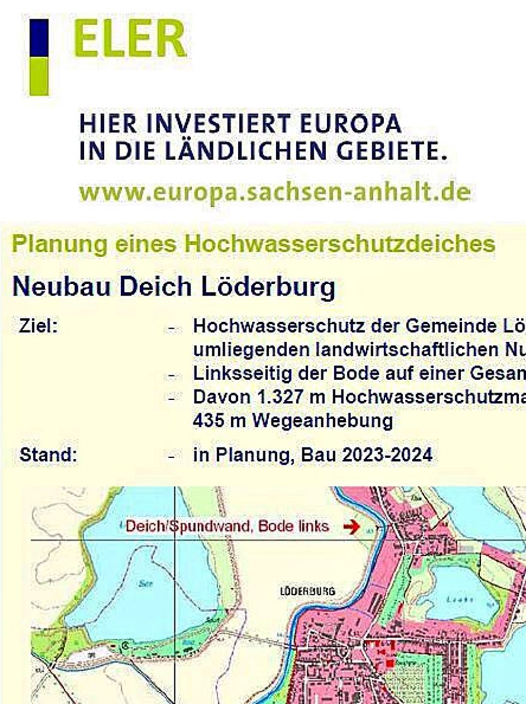 Ein Dokument informiert grob auf der Webseite des LHW.